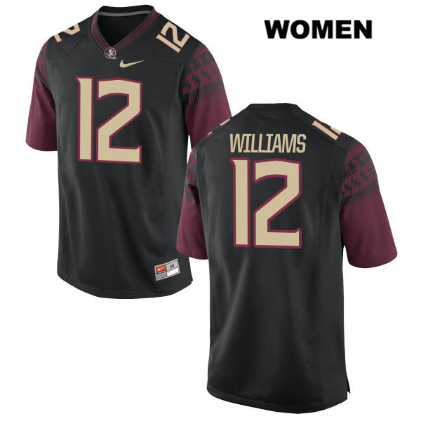 Women's NCAA Nike Florida State Seminoles #12 Arthur Williams College Black Stitched Authentic Football Jersey VJP1569FI